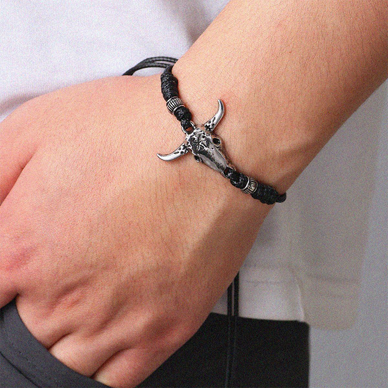 Modecanvas Demon Minotaur Braided Bracelet-modecanvas