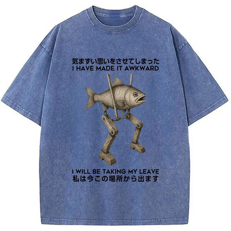 Modecanvas I Have Made It Awkward Washed T-Shirt