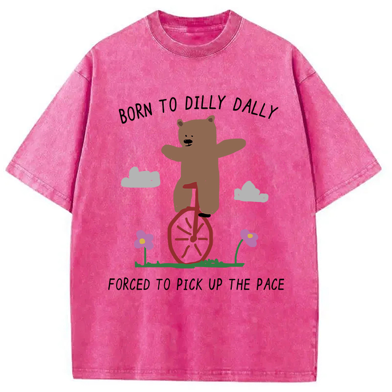 Modecanvas Forced To Pick Up The Pace Numbers Washed T-Shirt