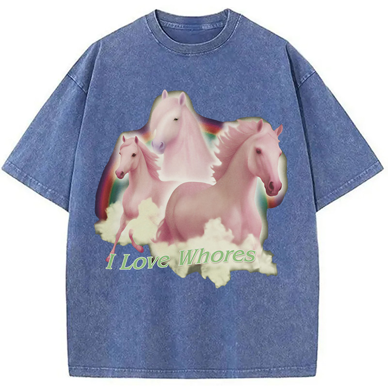 Modecanvas I Love Whores Washed T-Shirt