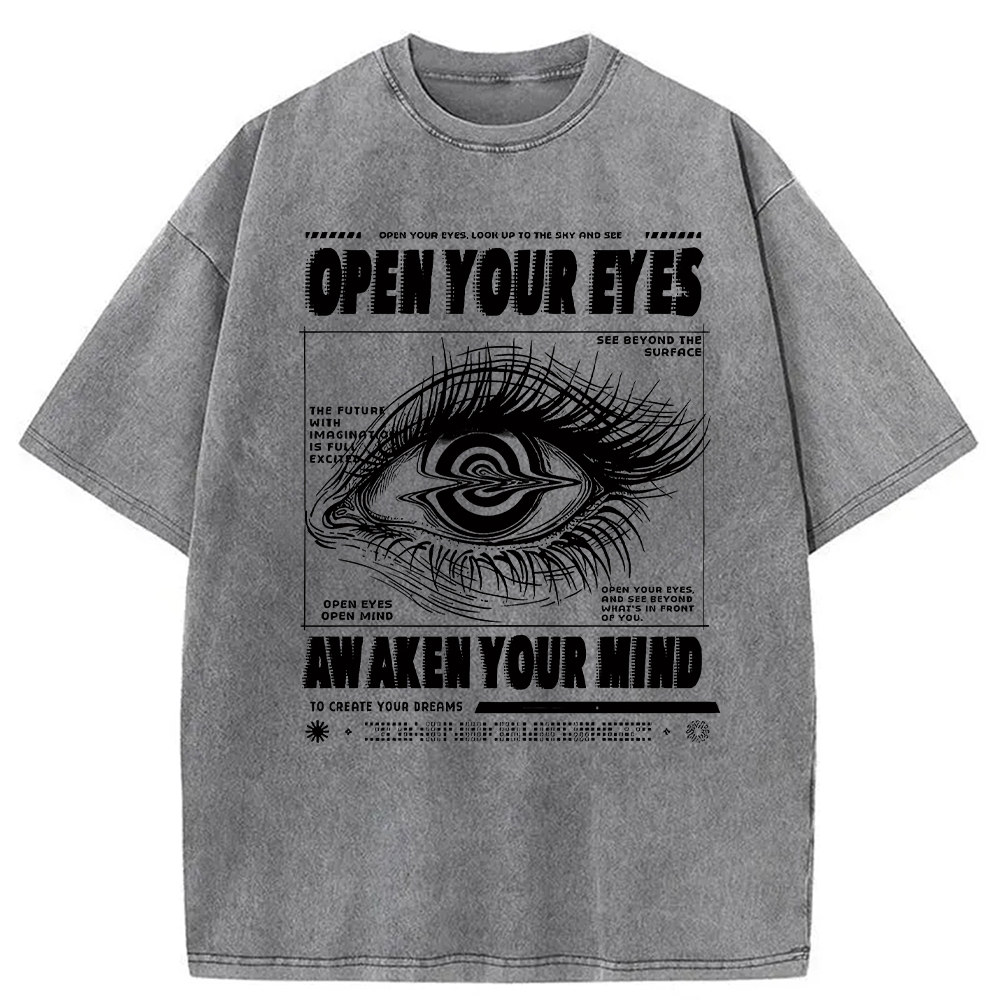 Modecanvas Open Eyes Washed T-Shirt