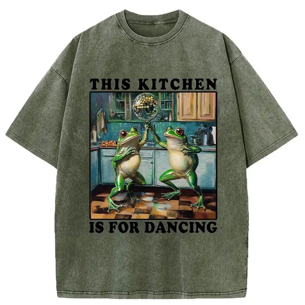 Modecanvas This Kitchen Is For Dancing Washed T-Shirt