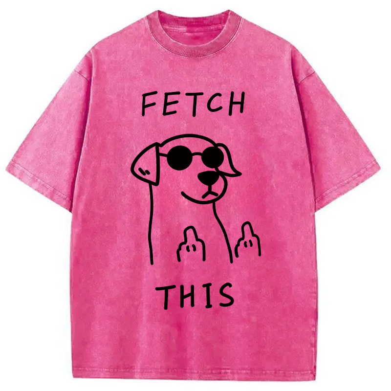 Modecanvas Rebellious Dog Washed T-Shirt-modecanvas