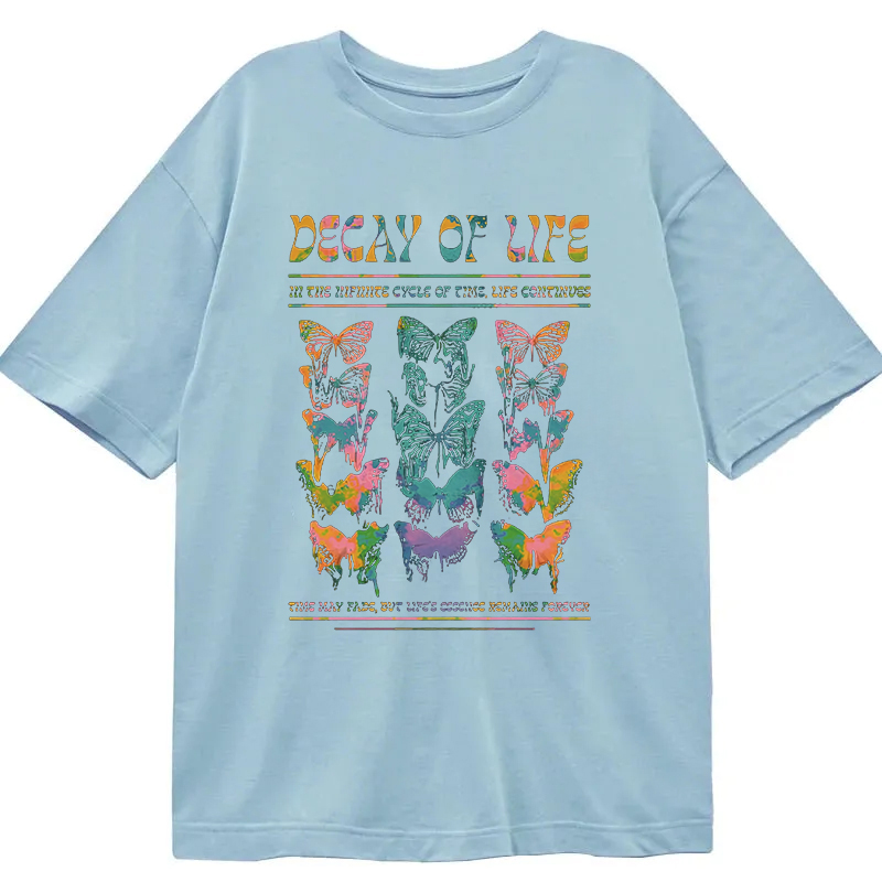 Modecanvas Decay Of Butterfly Life DTG Printing Classic T-Shirt-modecanvas