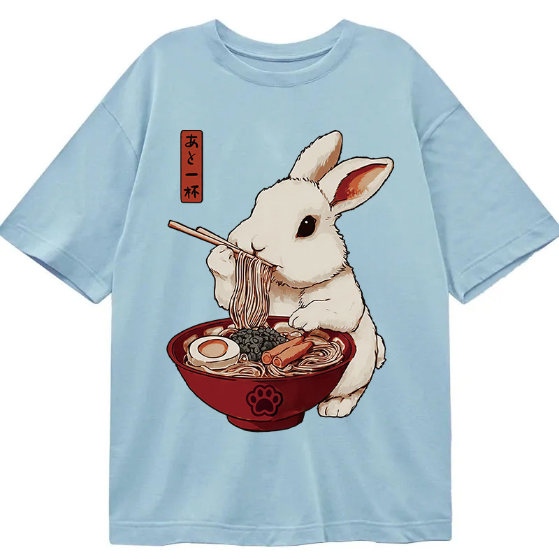 Modecanvas Bunny:One More Bowl, Please! DTG Printing Classic T-Shirt-modecanvas