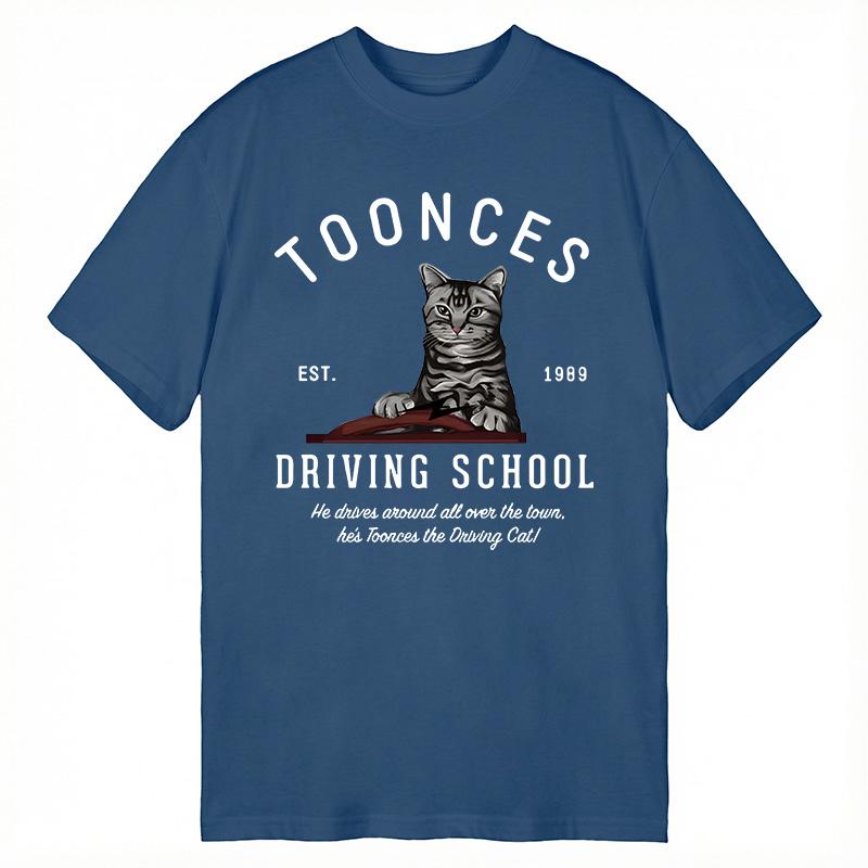 Modecanvas Toonces Driving School DTG Printing Classic T-Shirt-modecanvas
