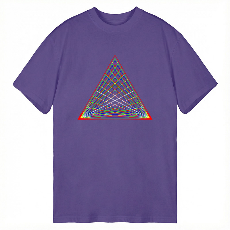 Modecanvas Prismatic Pyramid DTG Printing Classic T-Shirt-modecanvas
