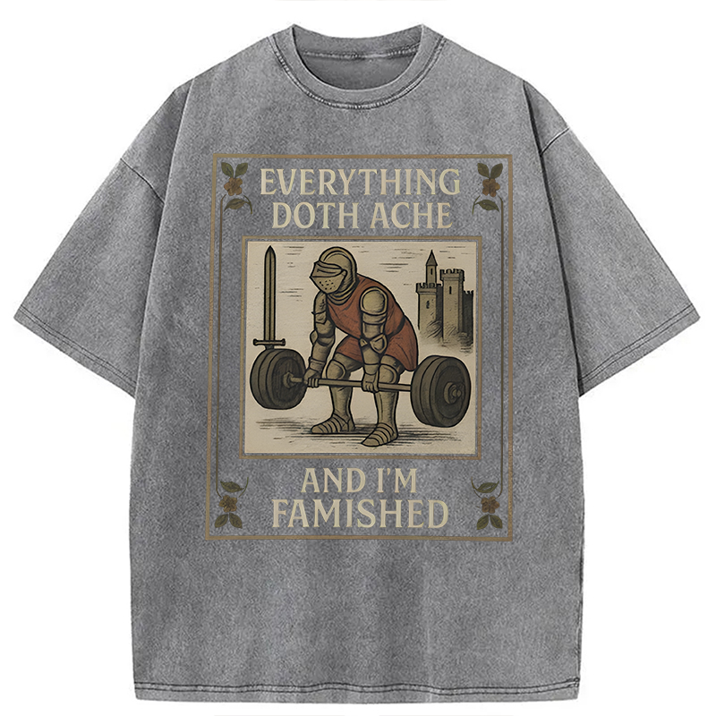 Modecanvas Everything Doth Ache DTG Printing Washed T-Shirt