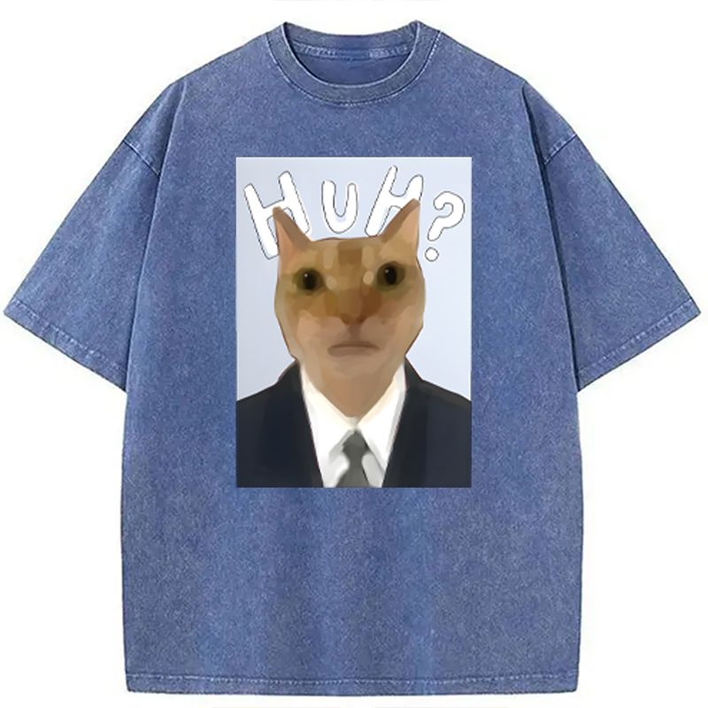 Modecanvas Cntonio Cat DTG Printing Washed T-Shirt