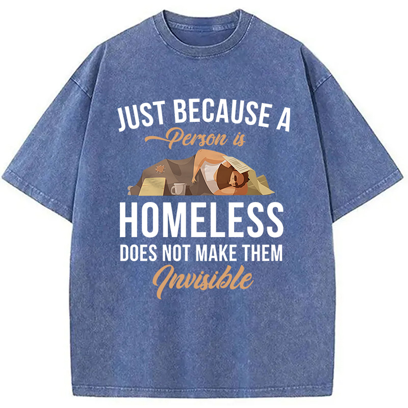 Modecanvas Homelessness Awareness DTG Printing Washed T-Shirt
