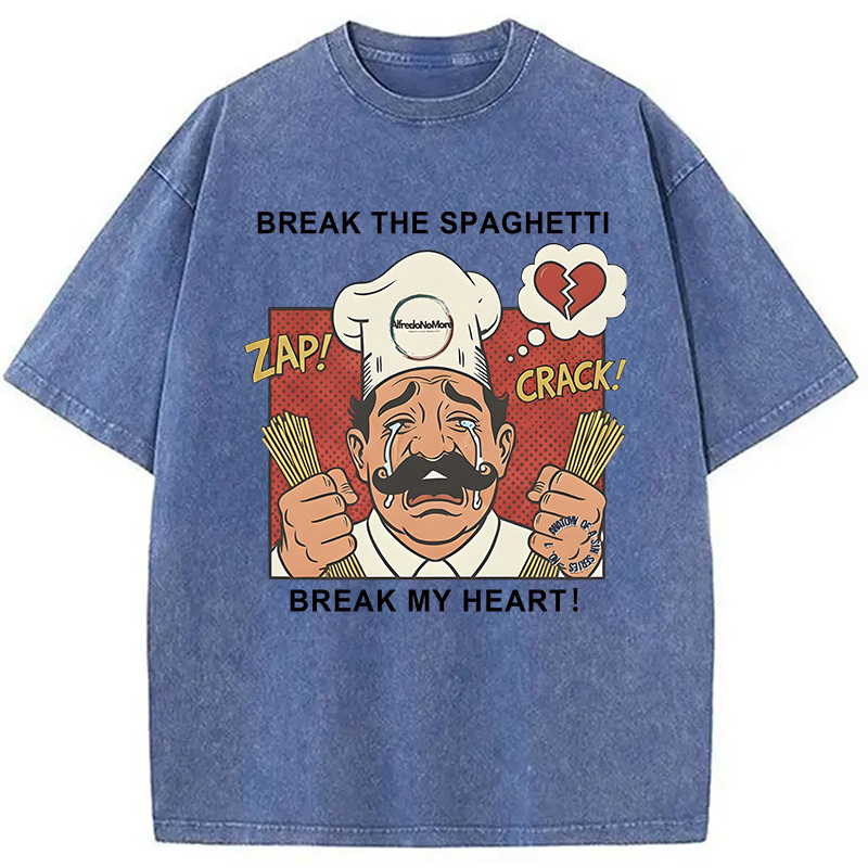 Modecanvas The Spaghetti Snap DTG Printing Washed T-Shirt