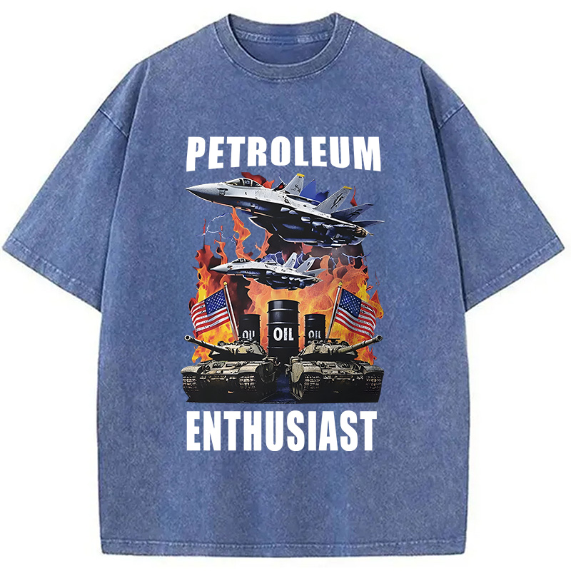 Modecanvas Petroleum Enthusiast Washed T-Shirt-modecanvas