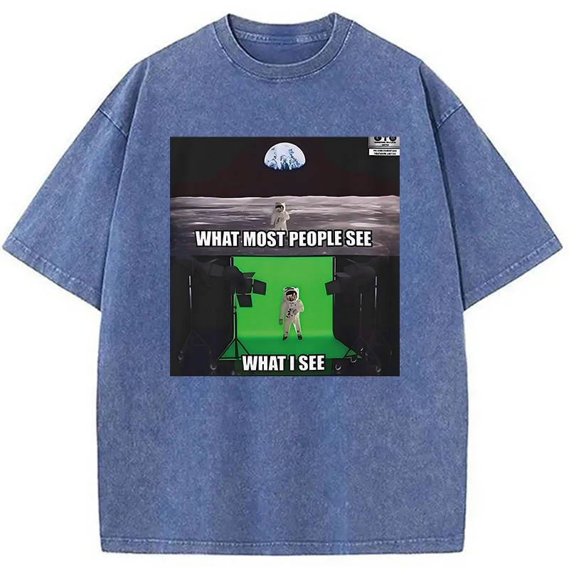 Modecanvas What I See DTG Printing Washed T-Shirt-modecanvas