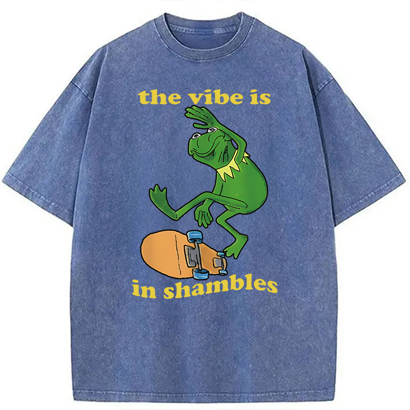 Modecanvas Vibe in Shambles DTG Printing Washed T-Shirt-modecanvas