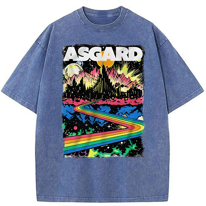 Modecanvas Home of the Gods DTG Printing Washed T-Shirt