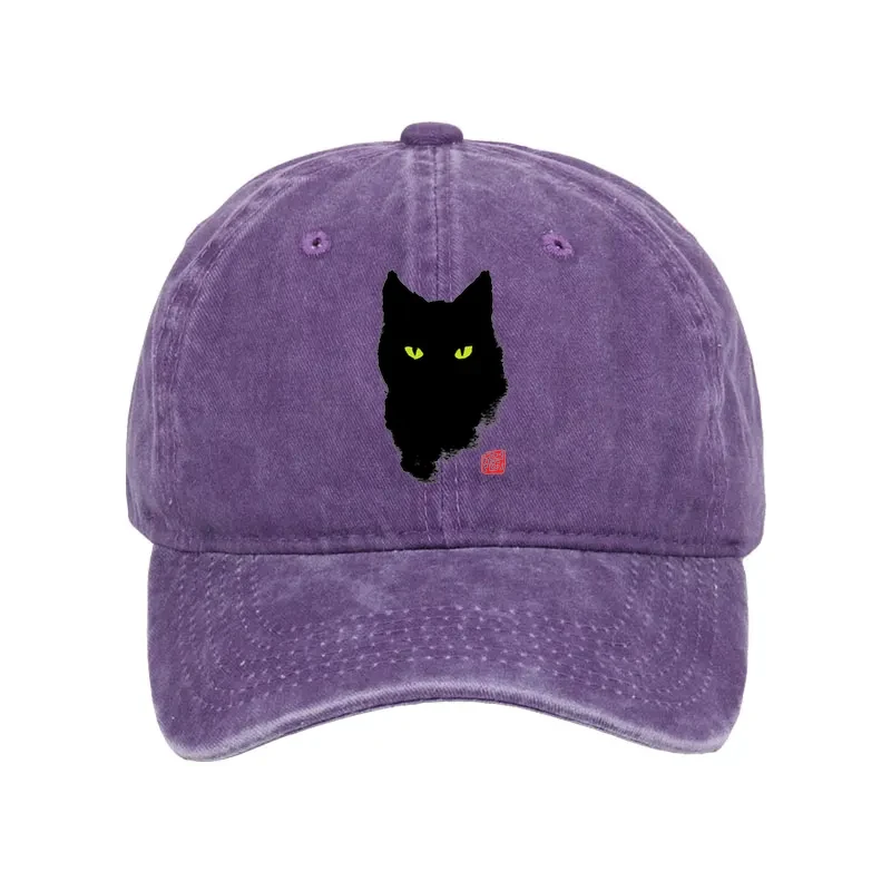 Modecanvas Cat Sharp Gaze Washed Cap-modecanvas