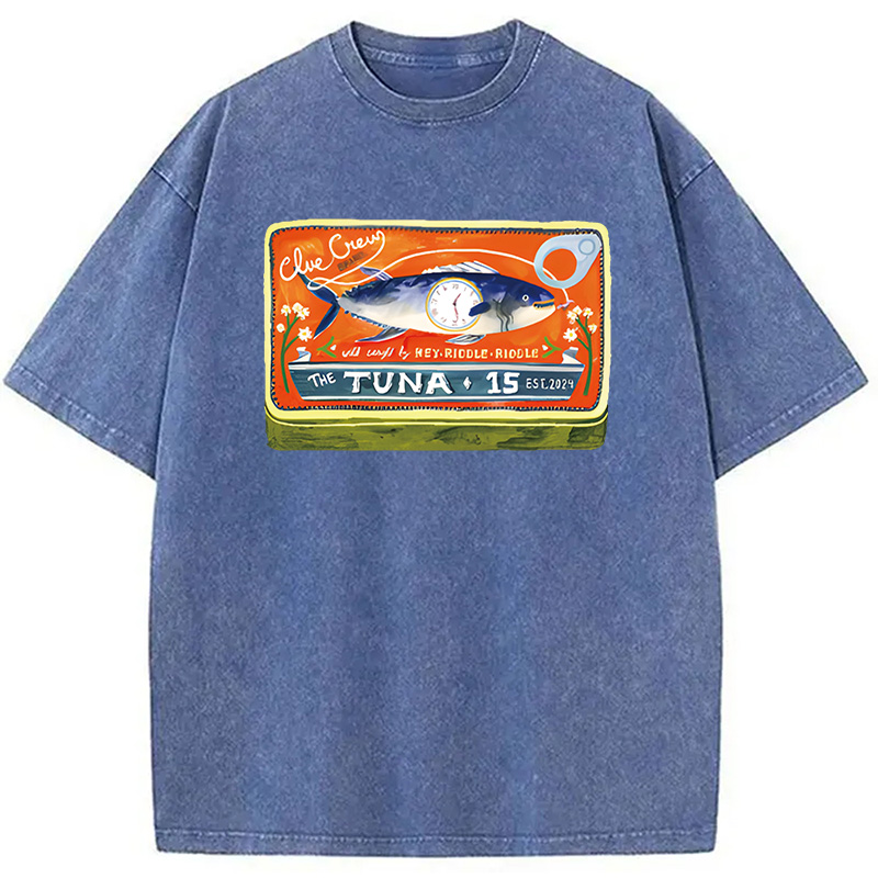 Modecanvas The Tuna 15 DTG Printing Washed T-Shirt