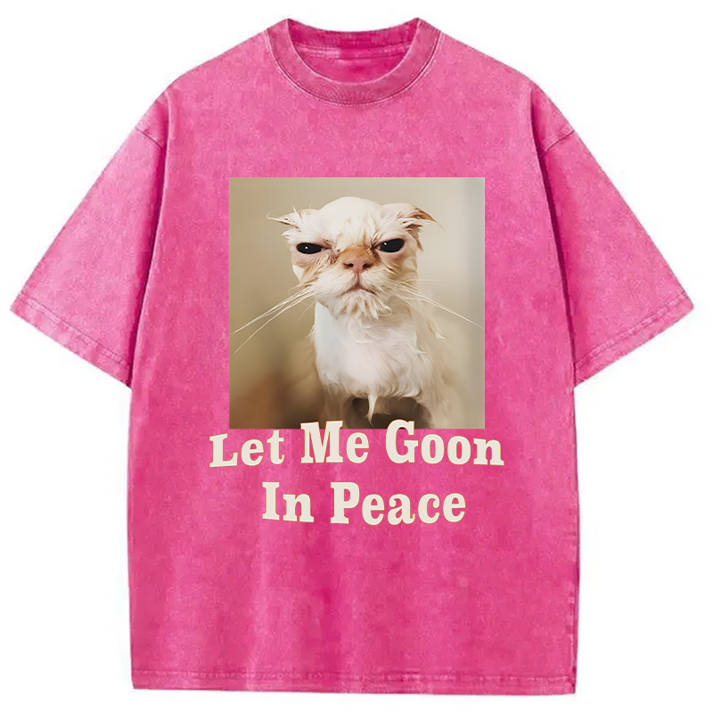 Modecanvas Let Me Gone In Peace DTG Printing Washed T-Shirt