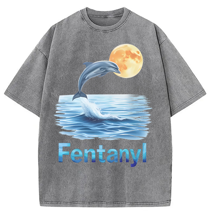 Modecanvas Retro Vaporwave DTG Printing Washed T-Shirt