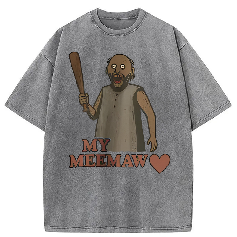 Modecanvas My Meemaw Meme DTG Printing Washed T-Shirt