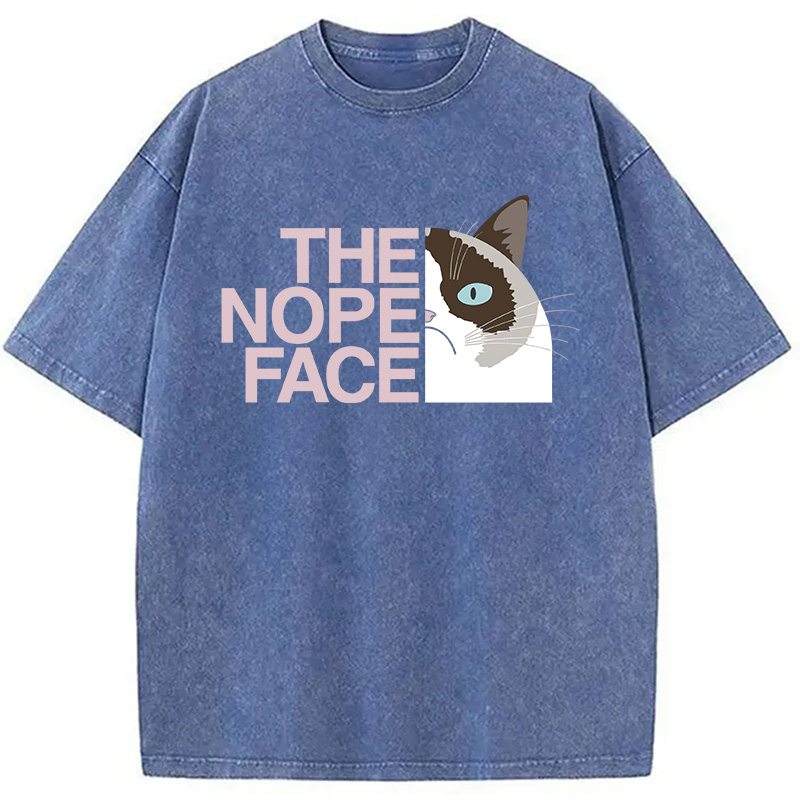 Modecanvas The Nope Face DTG Printing Washed T-Shirt