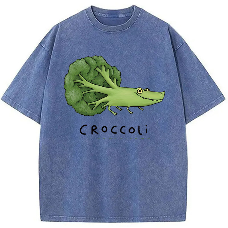 Modecanvas Croccoli DTG Printing Washed T-Shirt