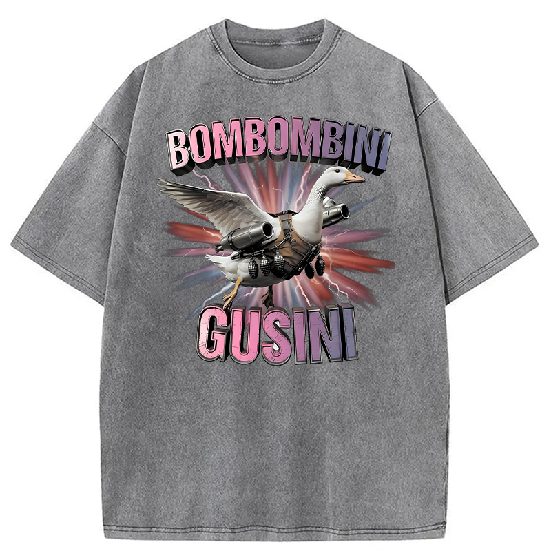 Modecanvas Bomb Bomb Bombini Gusini DTG Printing Washed T-Shirt