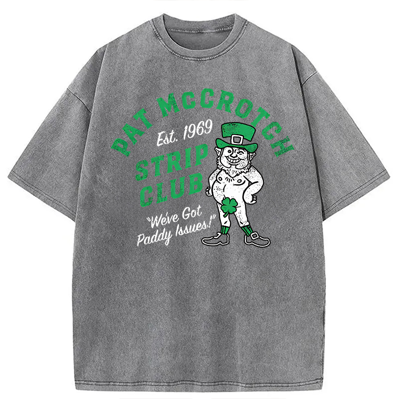 Modecanvas Pat McCrotch Strip Club DTG Printing Washed T-Shirt