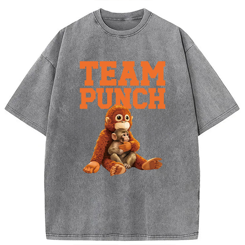 Modecanvas Punch The Monkey DTG Printing Washed T-Shirt