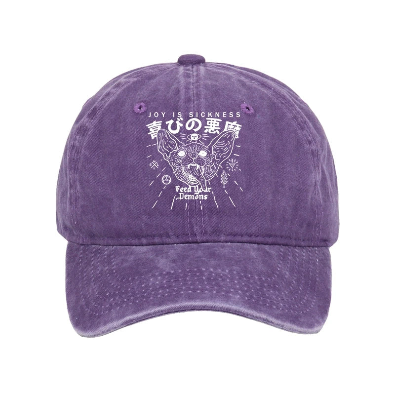Modecanvas Joy Is Sickness Washed Cap-modecanvas