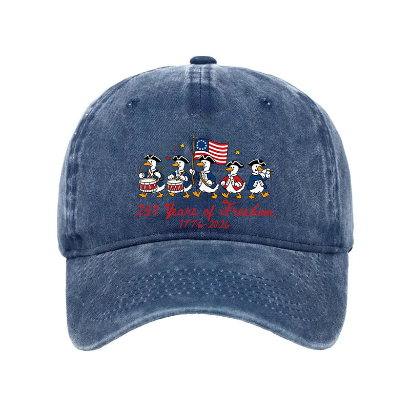 Modecanvas American 250th Anniversary Funny Goose Washed Cap