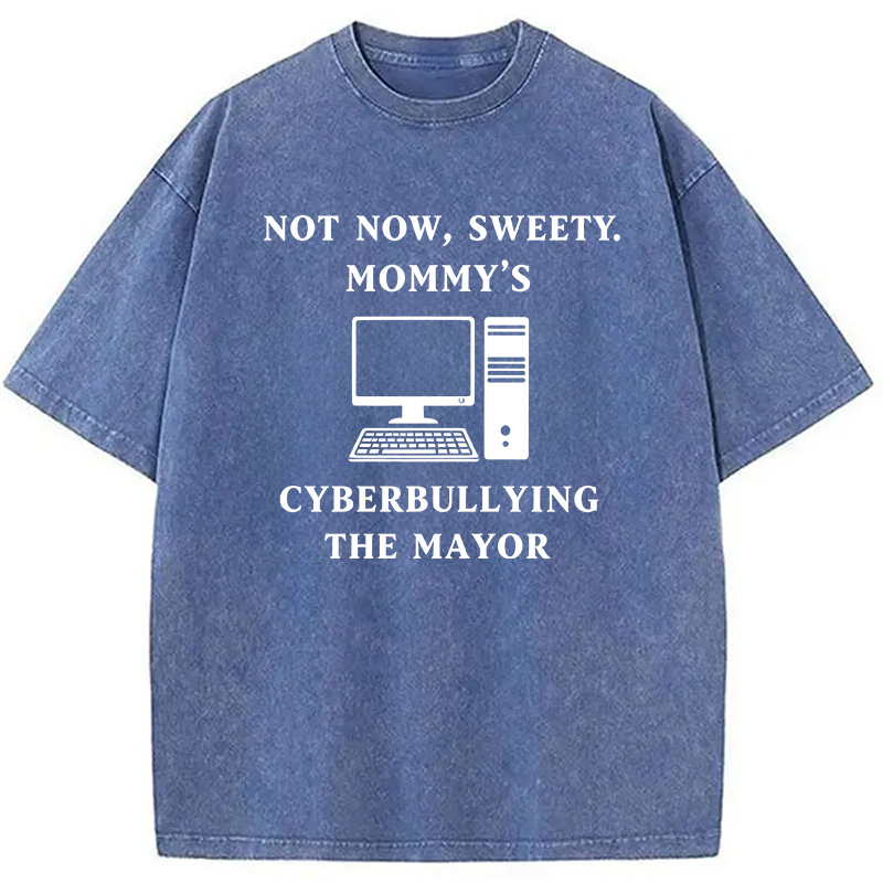 Modecanvas Not Now Sweety DTG Printing Washed T-Shirt