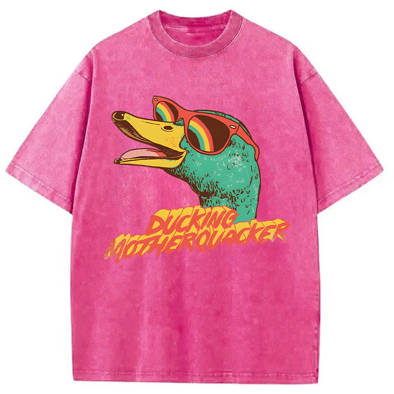 Modecanvas Ducking Motherquacker DTG Printing Washed T-Shirt