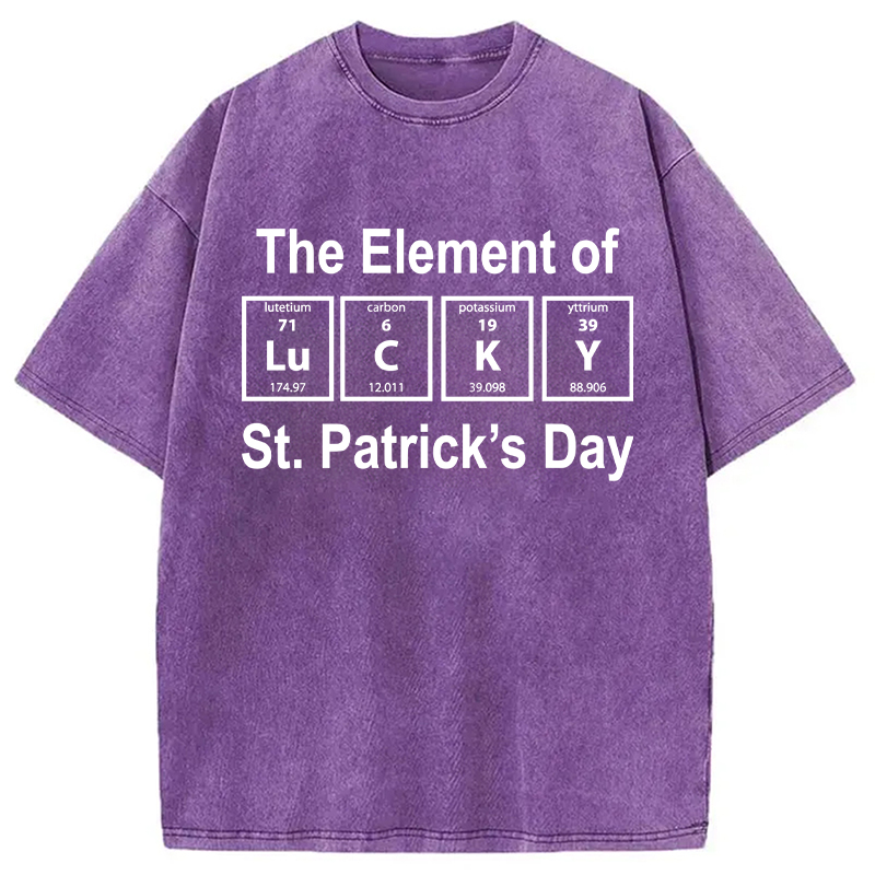 Modecanvas The Element Of Saint Patricks Day DTG Printing Washed T-Shirt
