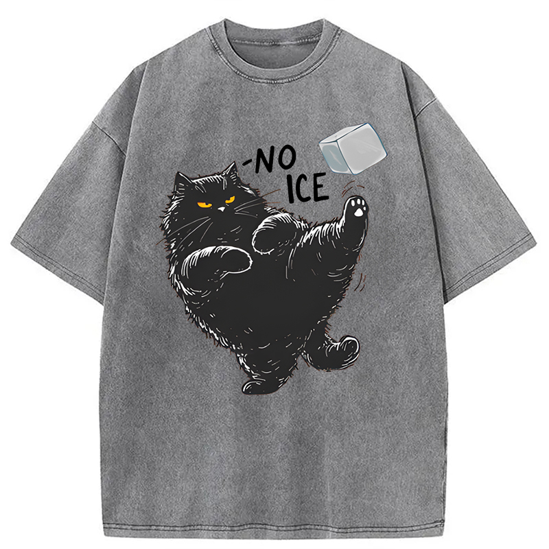 Modecanvas No Ice Cat DTG Printing Washed T-Shirt