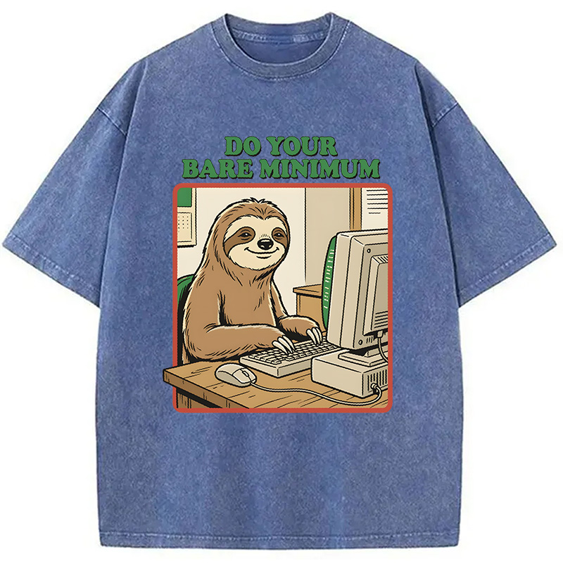Modecanvas Do Your Bare Minimum DTG Printing Washed T-Shirt