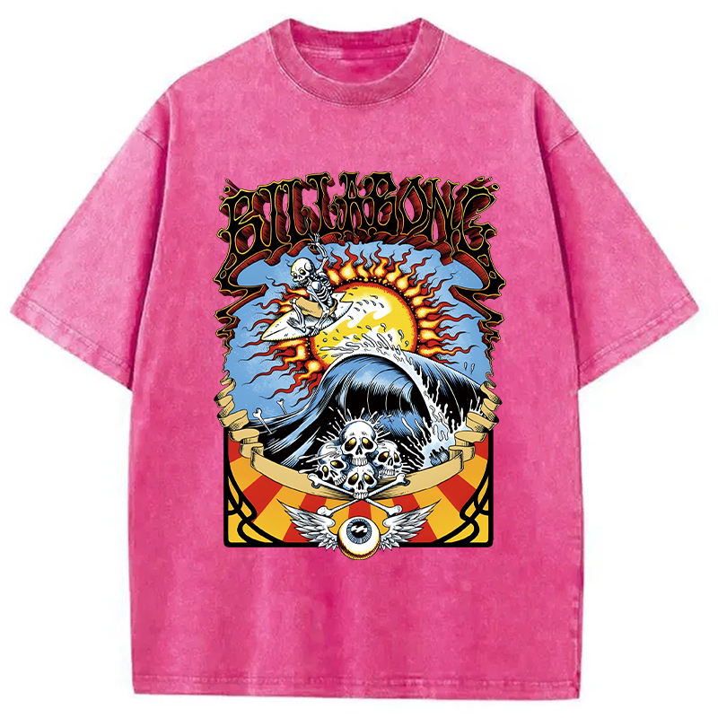 Modecanvas Big Labone Bone DTG Printing Washed T-Shirt