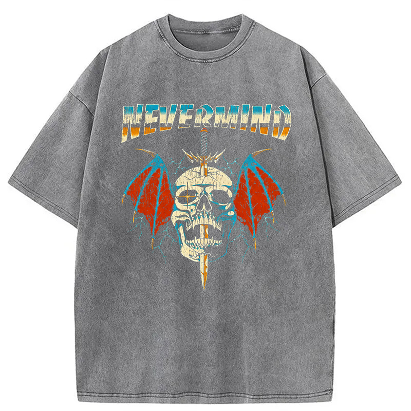 Modecanvas Nevermind DTG Printing Washed T-Shirt