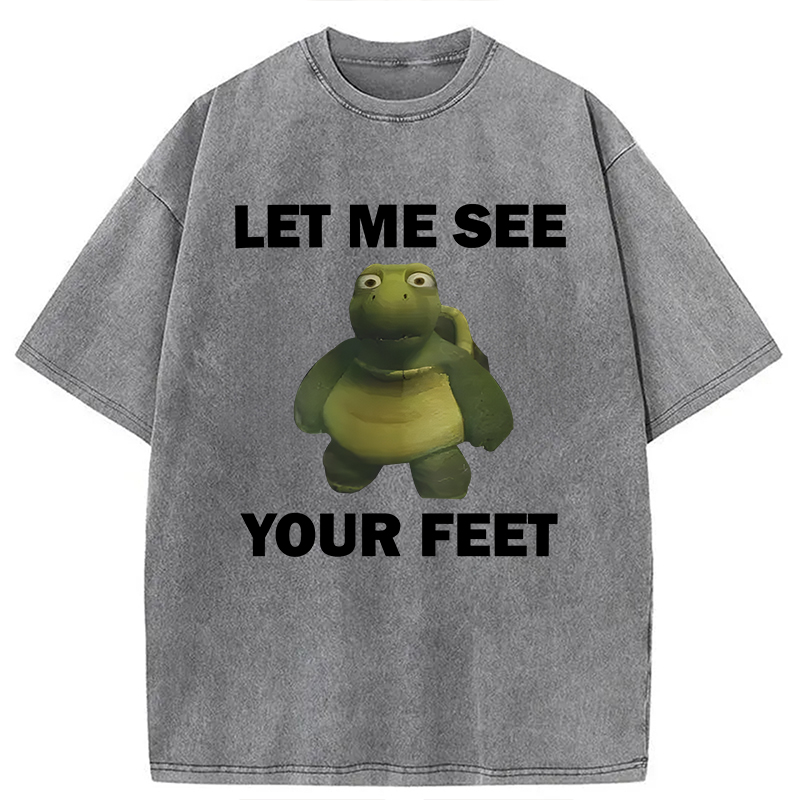 Modecanvas Let Me See Your Feet DTG Printing Washed T-Shirt