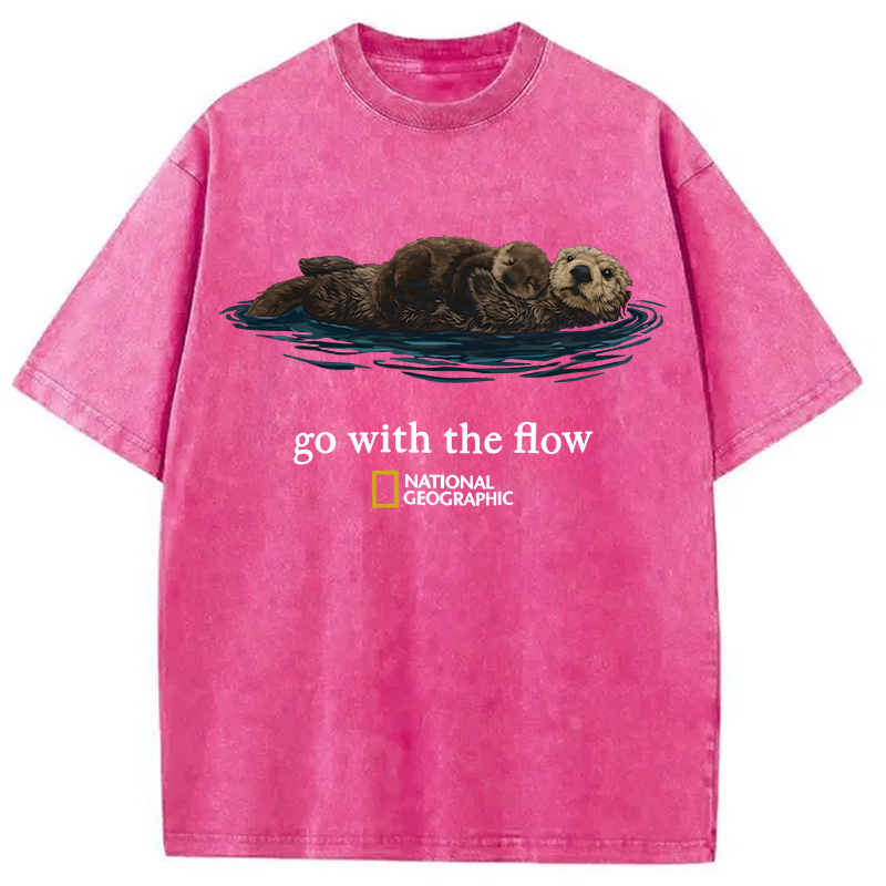 Modecanvas Go With The Flow DTG Printing Washed T-Shirt