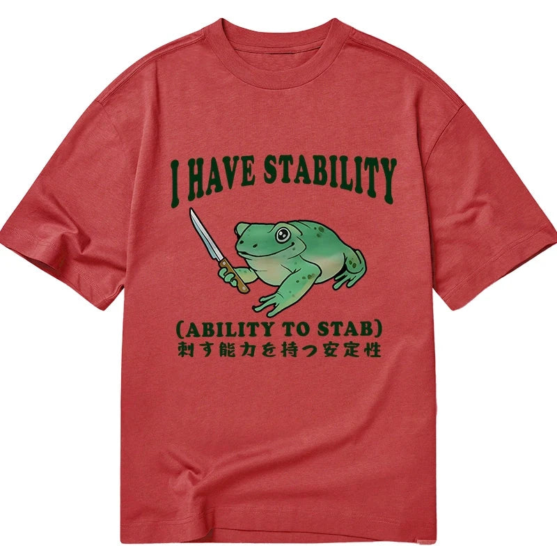 Modecanvas Mentally Stable Assassin Frog DTG Printing Classic T-Shirt-modecanvas