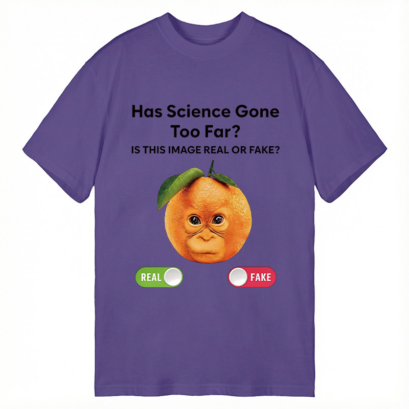 Modecanvas Has Science Gone Too Far Orange Monkey DTG Printing Classic T-Shirt-modecanvas