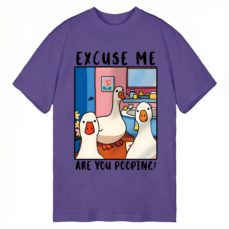 Modecanvas Excuse Me Duck Meme DTG Printing Classic T-Shirt-modecanvas