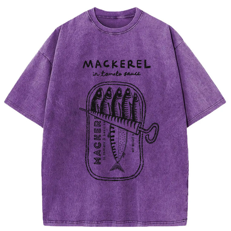 Modecanvas Mackerel In Tomato Sauce Washed T-Shirt