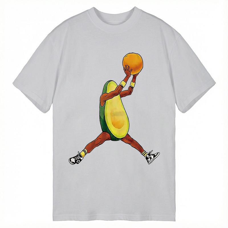 Modecanvas Avocado Basketball DTG Printing Classic T-Shirt-modecanvas