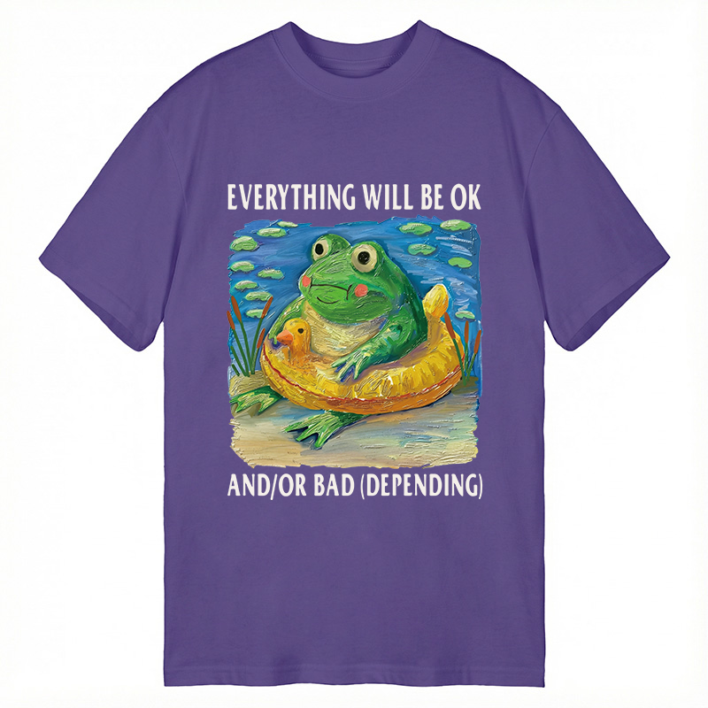 Modecanvas Everythings Ok Frog DTG Printing Classic T-Shirt-modecanvas