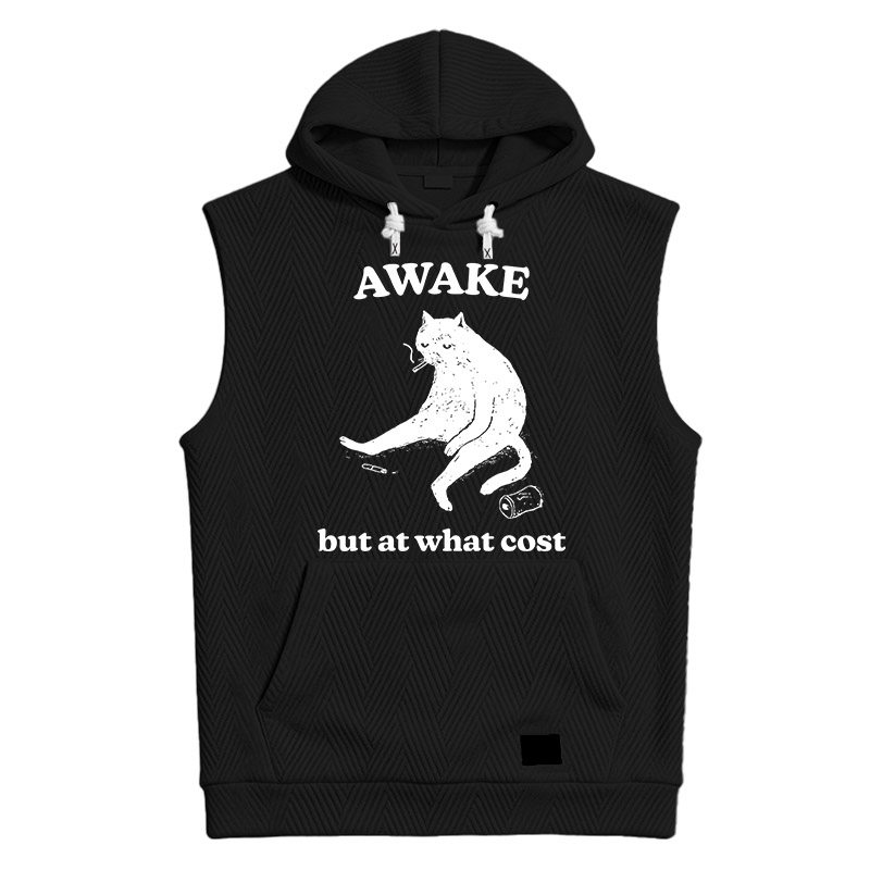 Modecanvas Decadent Smoking Cat Hooded Tank