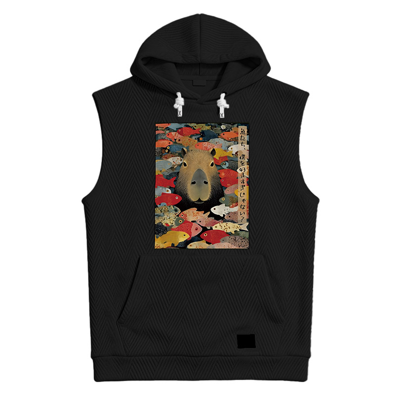 Modecanvas Am I Too Lovable Capybara Hooded Tank