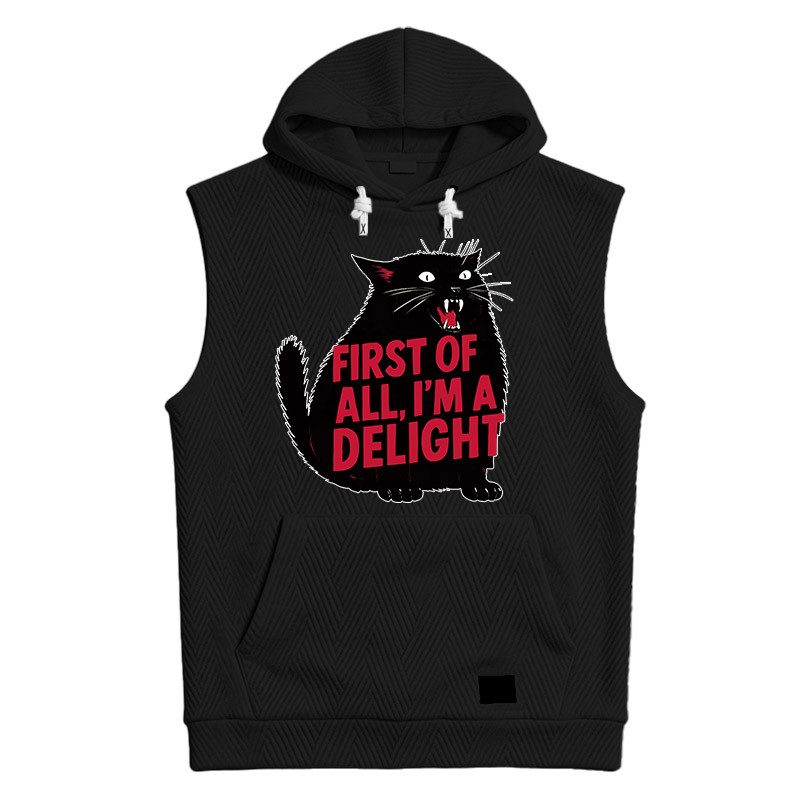 Modecanvas Roaring Black Cat Hooded Tank