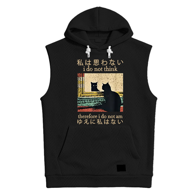 Modecanvas I Do Not Think Therefore I Do Not Am Hooded Tank